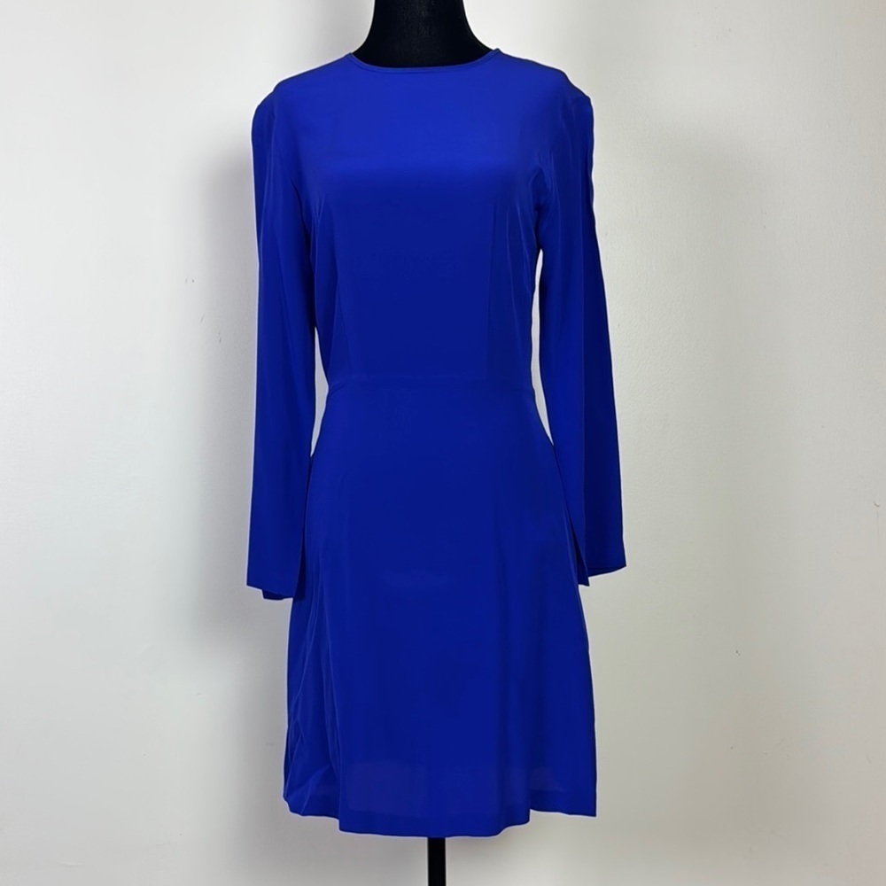 Yaly Couture silk dress royal blue